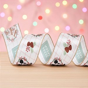 Fita Decorativa Aramada - Mickey Mouse - Bege - 6,3x914cm - Disney Original - 1 unidade - Cromus - Rizzo