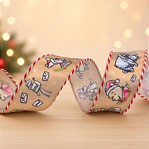 Fita Decorativa Aramada - Ursinho Pooh - Bege - 3,8x914cm - Disney Original - 1 unidade - Cromus - Rizzo