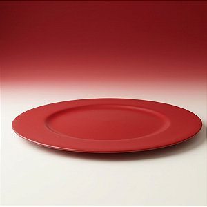 Sousplat Liso Vermelho - 33x2x33cm - 1 unidade - Cromus - Rizzo