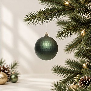 Bola de Natal - Verde Fosco - 8cm - 6 unidades - Cromus - Rizzo