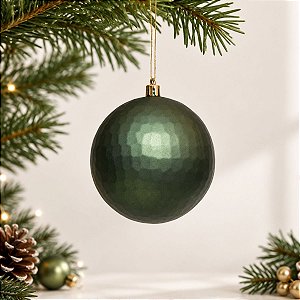 Bola de Natal - Verde Fosco - 10cm - 4 unidades - Cromus - Rizzo