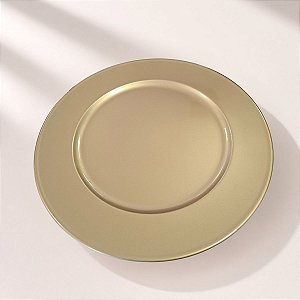 Sousplat de Natal - Ouro - 33cm - 1 unidade - Cromus - Rizzo