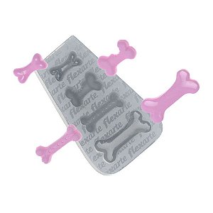 Molde de Silicone Ossinhos de Cachorro Ref. 582 Flexarte Rizzo Confeitaria