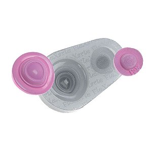 Molde de Silicone Dupla de Chapéus Ref. 575 Flexarte Rizzo Confeitaria