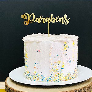 Topo de Bolo 50 Anos Glitter Dourado Sonho Fino Rizzo Confeitaria - Loja de  Confeitaria