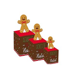 Caixa Panetone Pop Up Biscoito - 10 unidades - Cromus Natal - Rizzo Embalagens