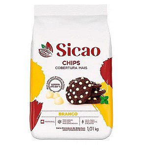 Cobertura Mais Chips Branco - 1,01 kg  - 1 unidade - Sicao - Rizzo