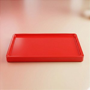 Bandeja Retangular 30x18cm Vermelho - 01 unidade - Só Boleiras - Rizzo Embalagens