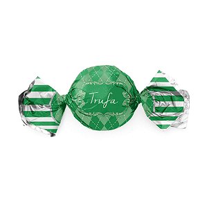 Papel Trufa 15x16cm - Vichy Verde - 100 unidades - Cromus - Rizzo