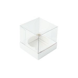 Caixa Mini Bolo MP (6cm x 6cm x 6cm) Branca 10 unidades Assk Rizzo Confeitaria