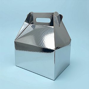 Caixa Sacolinha S11 (16x10,2x9,5cm) Prata 10 unidades Assk Rizzo Embalagens