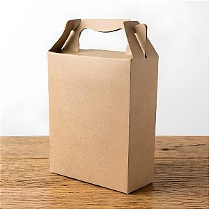 Caixa Sacolinha S3 (18cm x 16m x 6cm) Kraft 10 unidades Assk Rizzo Confeitaria