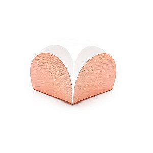 Forminha para Doces 4 Pétalas (3,5cm x 3,5cm x 2,5cm) Rose Gold 50 unidades Assk Rizzo Embalagens