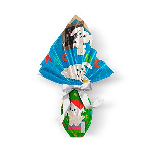 Saco Express para Ovos de 100g a 150g - 24cm x 24cm - ABC Azul - 05 unidades - Cromus Páscoa - Rizzo Confeitaria
