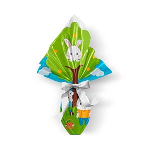Saco Express para Ovos de 100g a 150g - 24cm x 24cm - Caça aos ovos - 05 unidades - Cromus Páscoa - Rizzo Confeitaria