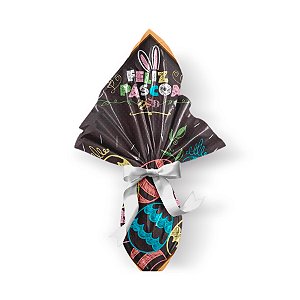 Saco Express 39x39cm para Ovos de 350g a 500g - Lousa de Páscoa - 5 unidades - Cromus Páscoa - Rizzo Embalagens