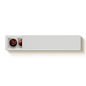 Caixa 6 Doces Retangular Branco com Luva - 10 unidades - 24,2x6x4cm - Cromus Profissional