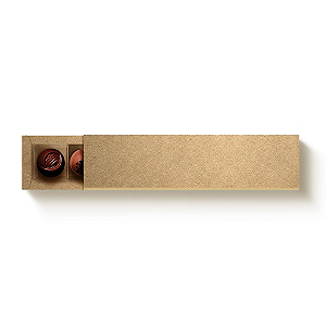 Caixa Retangular para 6 Doces Kraft com Luva - 10 unidades - 24,2x6x4cm - Cromus Profissional - Rizzo Embalagens