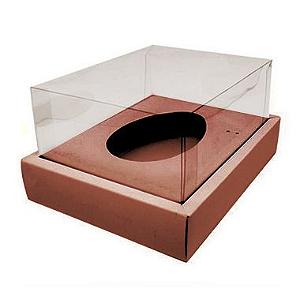 Caixa Ovo de Colher com Moldura - Meio Ovo de 350g - 23cm x 19cm x 10cm - Rosê - 5unidades - Assk - Páscoa Rizzo Confeitaria