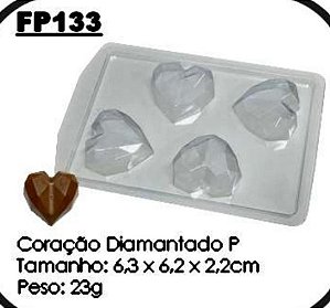 Forma Prática  Coração Diamantado Mod. FP 133 Crystal Rizzo Confeitaria