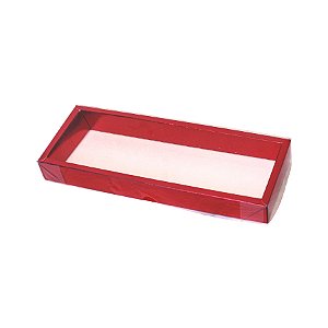 Caixa de PVC N12 Vermelho 30,5x10x3,7- 5 un - Assk Rizzo Confeitaria