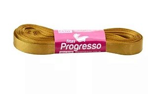 Fita de Cetim Progresso 10mm nº2 - 10m Cor 1353 Dourado - 01 unidade