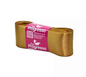 Fita de Cetim Progresso 38mm nº9 - 10m Cor 1353 Dourado - 01 unidade