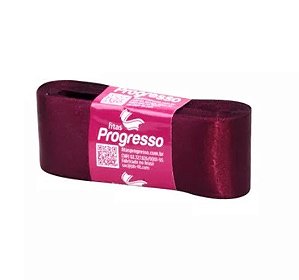 Fita de Cetim Progresso 38mm nº9 - 10m Cor 1355 Marsala - 01 unidade - Rizzo Embalagens