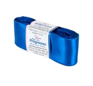 Fita de Cetim Progresso 38mm nº9 - 10m Cor 276 Azul Pavão - 01 unidade