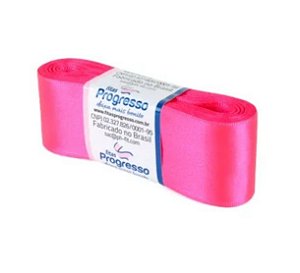 Fita de Cetim Progresso 38mm nº9 - 10m Cor 279 Rosa Cítrico - 01 unidade