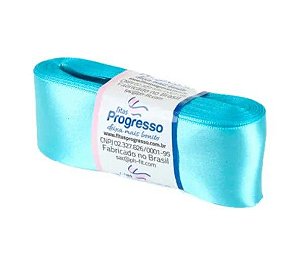 Fita de Cetim Progresso 38mm nº9 - 10m Cor 386 Verde Água - 01 unidade