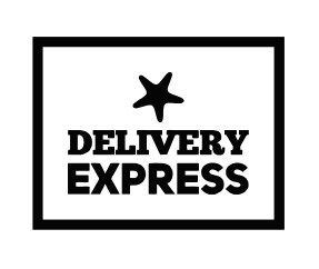 Carimbo Artesanal Delivery Express c/ Estrela - M - 6,0x4,5cm - Cod.RI-033 - Rizzo Confeitaria