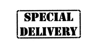 Carimbo Artesanal Special Delivery - M - 6,0x2,7cm - Cod.RI-041 - Rizzo Confeitaria