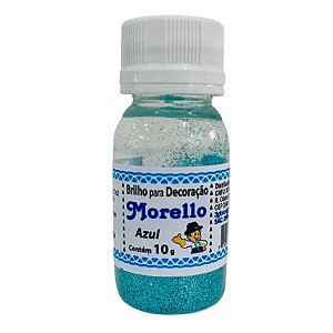 Pó para Decoração - Brilho Azul - Morello - 10g - Rizzo Confeitaria