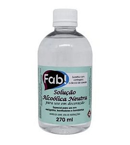 Solução Alcoólica Neutra para Decoração 270ml - Fab - Rizzo