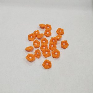 Confeitos Comestíveis Flor Misiotes Branca com Amarela - Flores e Encantos de Açúcar Rizzo Confeitaria