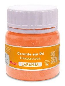 Corante em pó Hidrossolúvel - Laranja - 5g - Mago