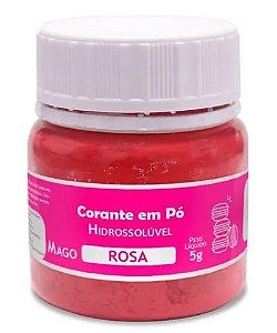 Corante em pó Hidrossolúvel - Rosa - 5g - Mago - Rizzo Confeitaria