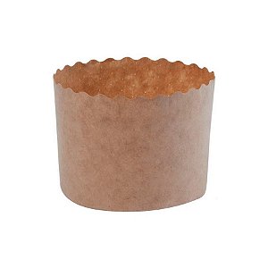 Forma para Panetone Kraft 500 g com 12 un. Ecopack Rizzo Confeitaria