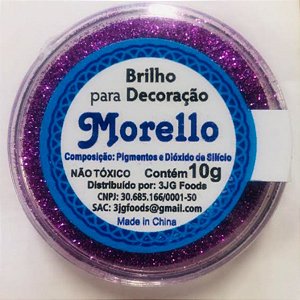 Pó para Decoração - Brilho Lilás - Morello - 10g - Rizzo Confeitaria