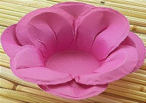 Forminha para Doces Floral Leka  Colorset Rosa Escuro - 40 unidades - Decorart