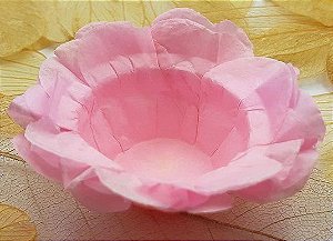 Forminha para Doces Floral em Seda Rosa Claro - 40 unidades - Decorart