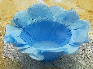 Forminha para Doces Floral em Seda Azul Claro - 40 unidades - Decorart