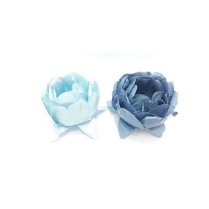 Forminha para Doces Finos - Bela Duo Azul Bebê e Azul Chumbo - 20 unidades - Decora Doces - Rizzo