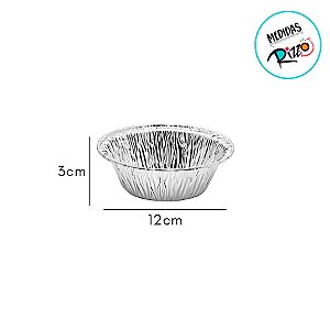 Empada Pequena Aluminio 45ml com 100 un. Wyda Rizzo Confeitaria