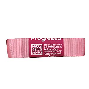 Fita Gorgurão Progresso 22mm nº5 - 10m Cor 009 Rosa Pétala - 01 unidade