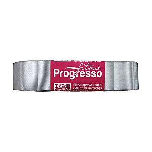 Fita Gorgurão Progresso 22mm nº5 - 10m Cor 084 Prata - 01 unidade