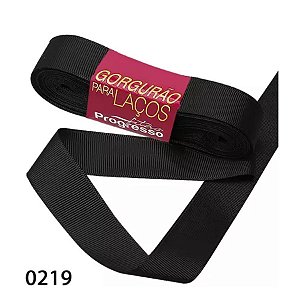 Fita Gorgurão Progresso 22mm nº5 - 10m Cor 0219 Preto - 01 unidade