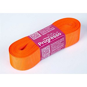 Fita Gorgurão Progresso 22mm nº5 - 10m Cor 278 Laranja Cítrico - 01 unidade