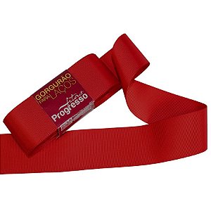 Fita Gorgurão Progresso 38mm nº9 - 10m Cor 209 Vermelho - 01 unidade